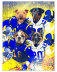 'Los Angeles Doggos' Personalized 4 Pet Poster