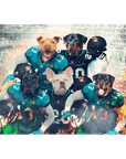 'Jacksonville Doggos' Personalized 5 Pet Standing Canvas