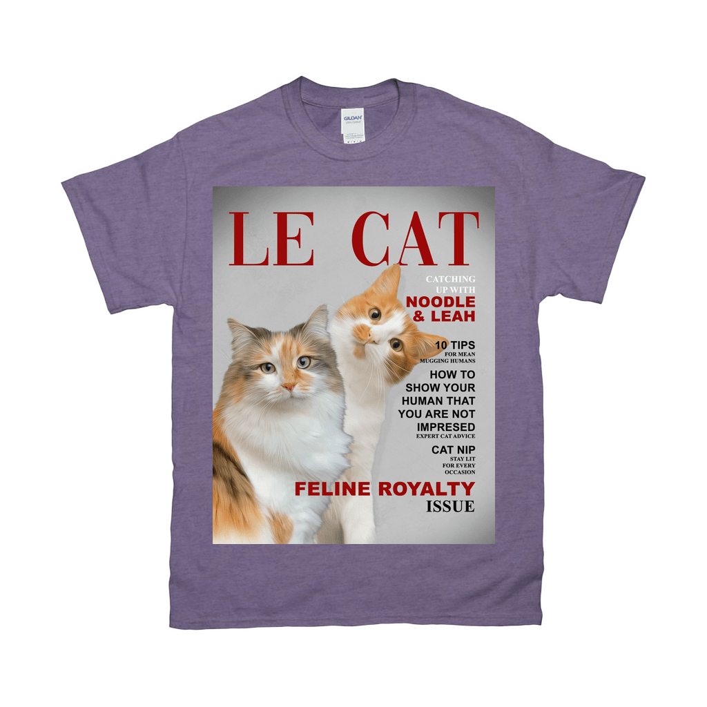 &#39;Le Cat&#39; Personalized 2 Pet T-Shirt