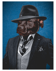 'The Mobster' Personalized Pet Mini Portrait