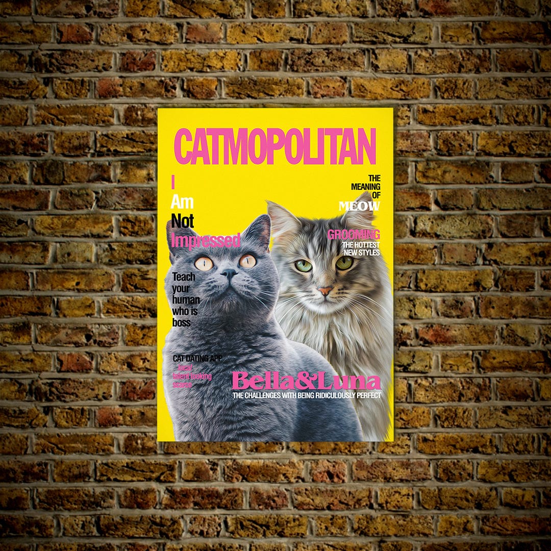 &#39;Catmopolitan&#39; Personalized 2 Pet Poster