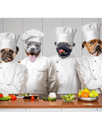 'The Chefs' Personalized 4 Pet Mini Portrait