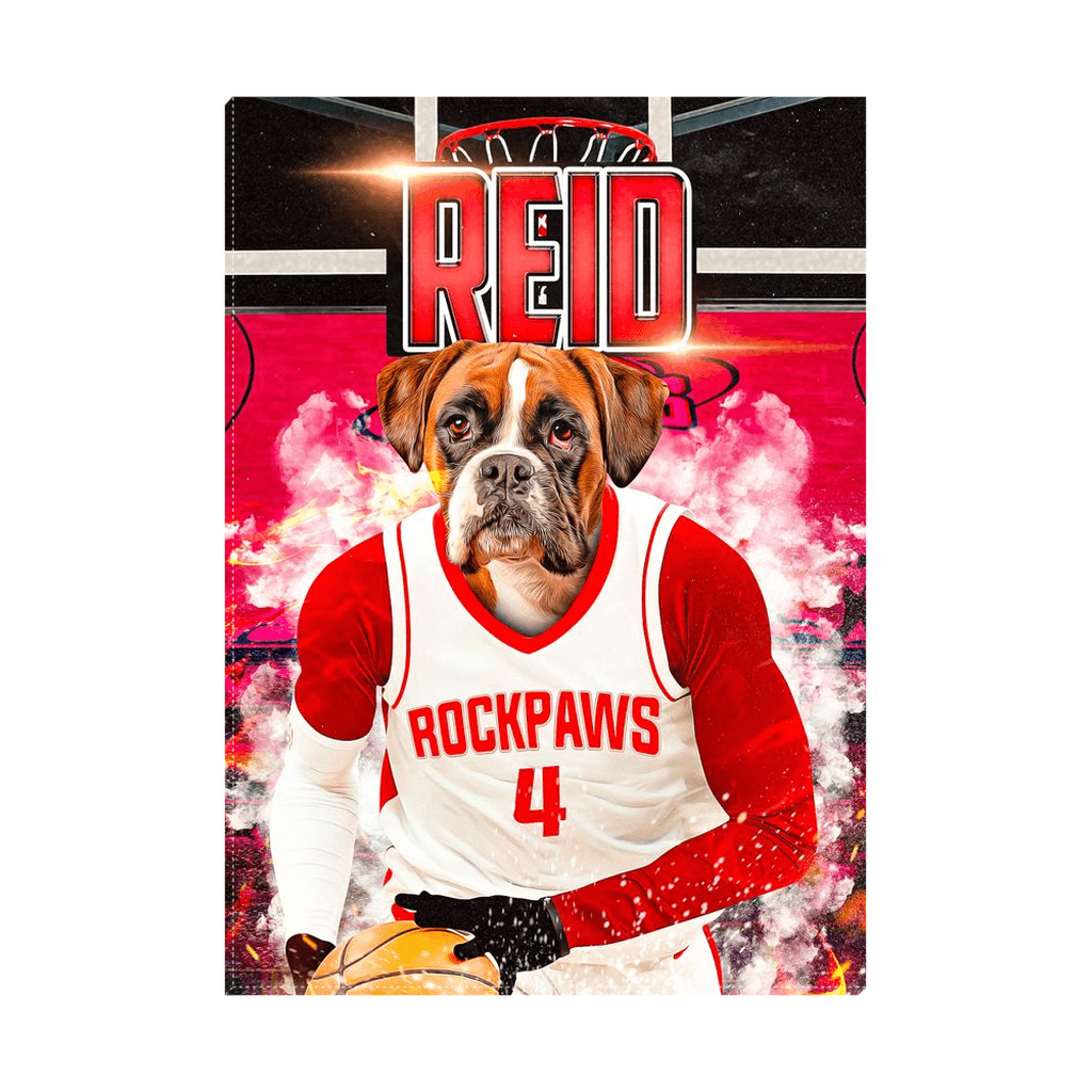&#39;Houston Rockpaws&#39; Personalized Pet Standing Canvas