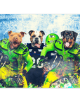'Seattle Doggos' Personalized 3 Pet Poster