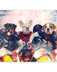 'Houston Doggos' Personalized 3 Pet Poster