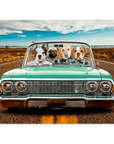 'The Lowrider' Personalized 4 Pet Mini Portrait