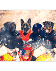 'Chicago Doggos' Personalized 3 Pet Poster