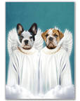 '2 Angels' Personalized Pet Mini Portrait