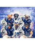 'Indianapolis Doggos' Personalized 6 Pet Standing Canvas