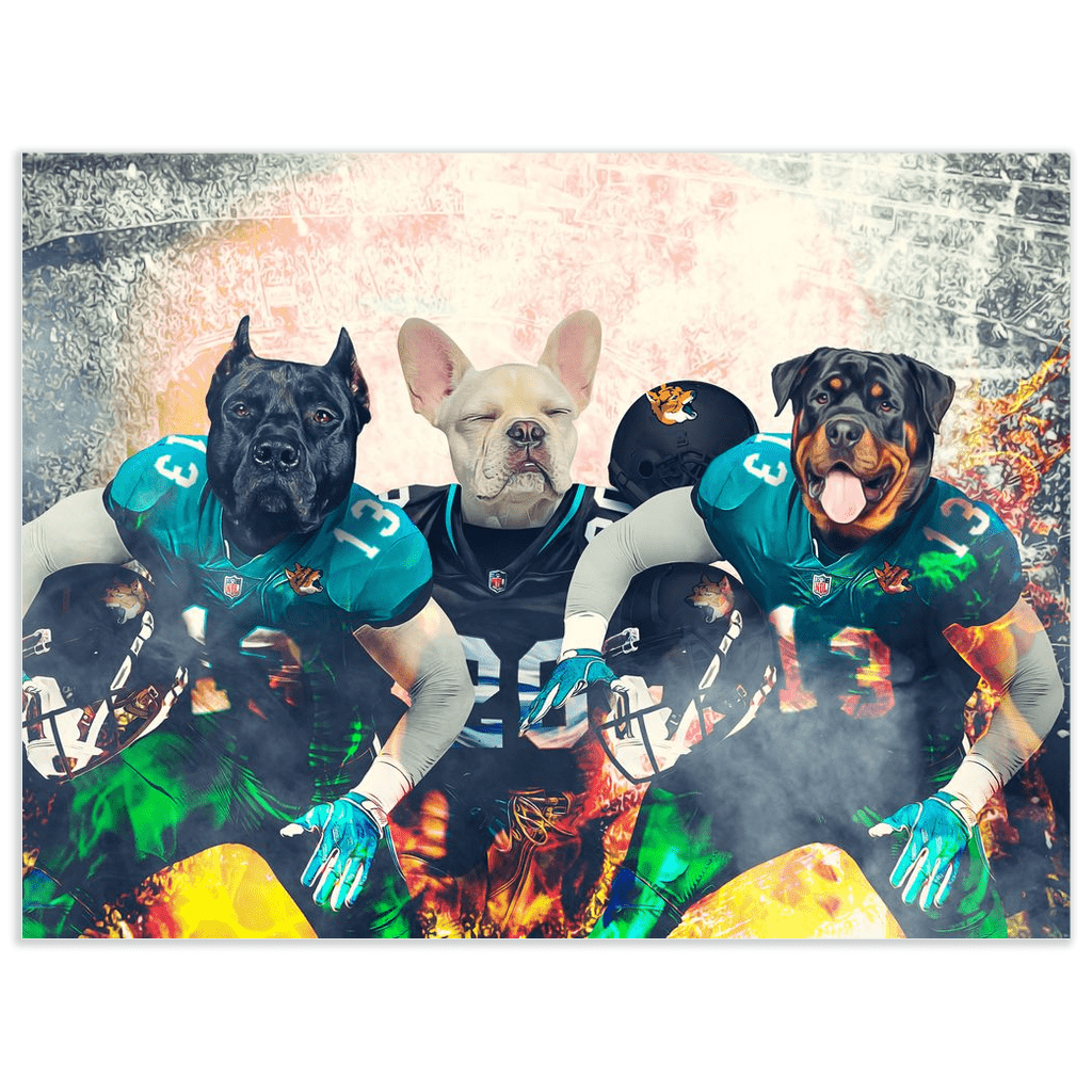 &#39;Jacksonville Doggos&#39; Personalized 3 Pet Poster