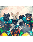 'Jacksonville Doggos' Personalized 3 Pet Poster