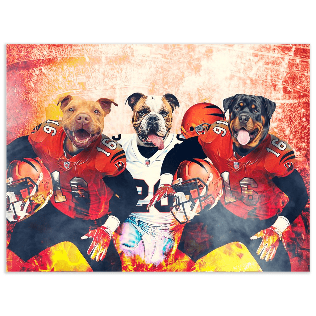 &#39;Cincinnati Doggos&#39; Personalized 3 Pet Poster