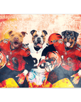 'Cincinnati Doggos' Personalized 3 Pet Poster