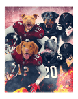 'Atlanta Doggos' Personalized 4 Pet Standing Canvas