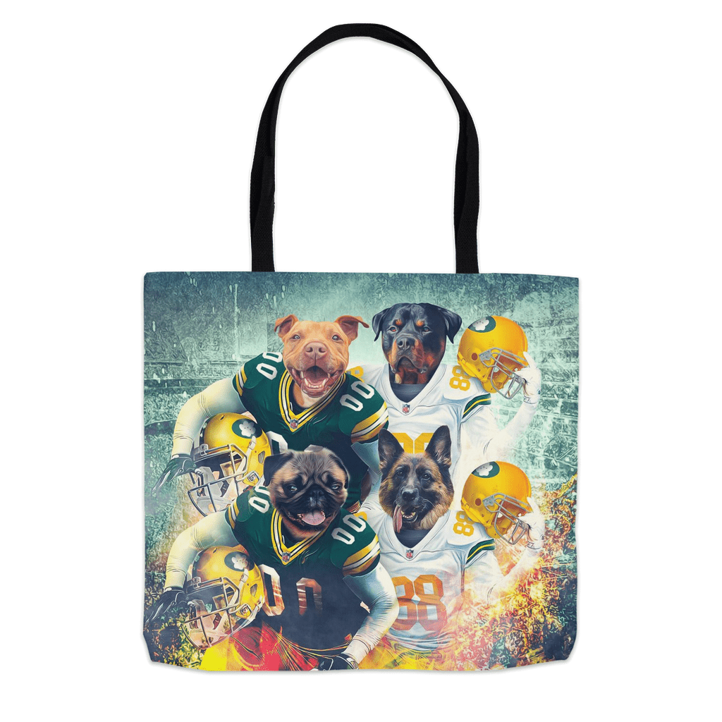 &#39;Green Bay Doggos&#39; Personalized 4 Pet Tote Bag