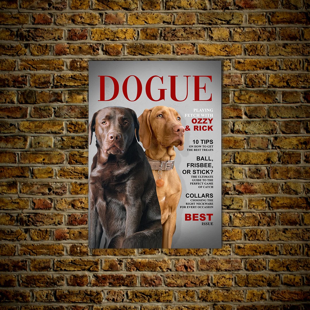 Póster personalizado para 2 mascotas &#39;Dogue&#39;