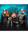 'Game of Bones' Personalized 3 Pet Mini Portrait