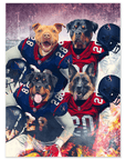 'Houston Doggos' Personalized 4 Pet Poster
