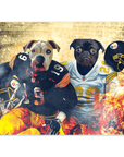 'Pittsburgh Doggos' Personalized 2 Pet Mini Portrait