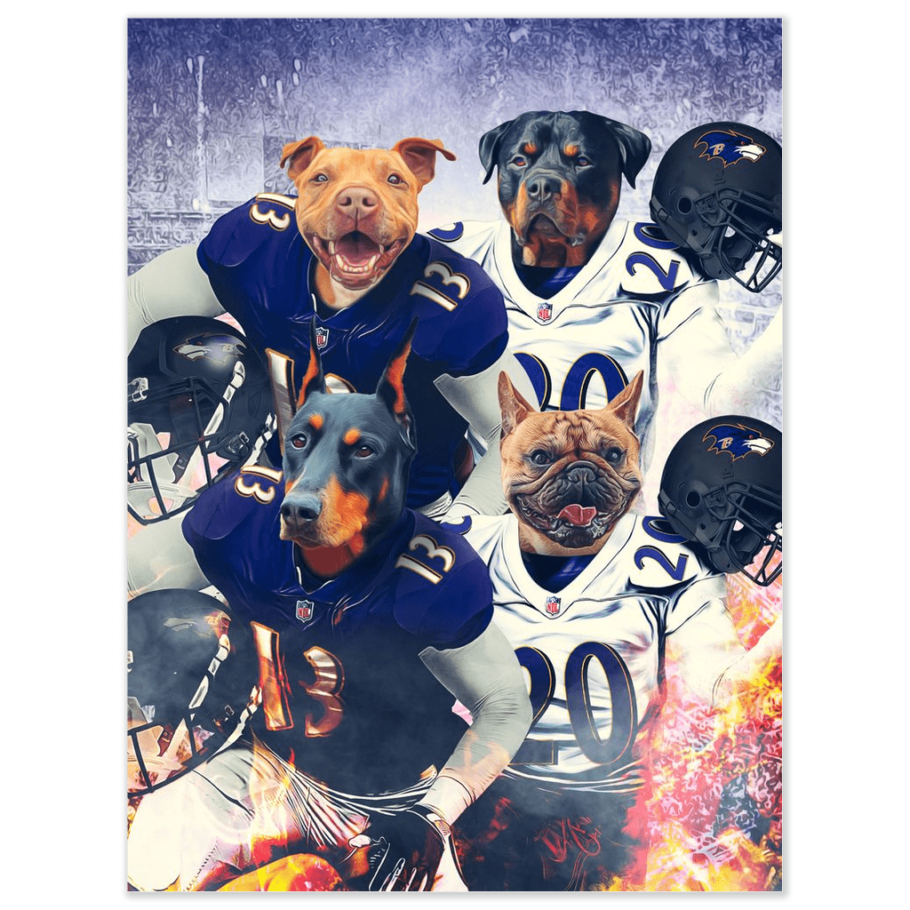 &#39;Baltimore Doggos&#39; Personalized 4 Pet Poster