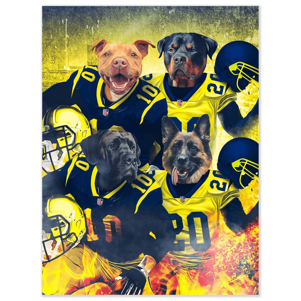 &#39;Michigan Doggos&#39; Personalized 4 Pet Poster