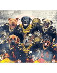 Póster Personalizado para 6 mascotas 'New Orleans Doggos'