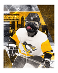 'Pittsburgh Doggos Hockey' Personalized Pet Standing Canvas
