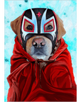 'El Luchador' Personalized Dog Mini Portrait