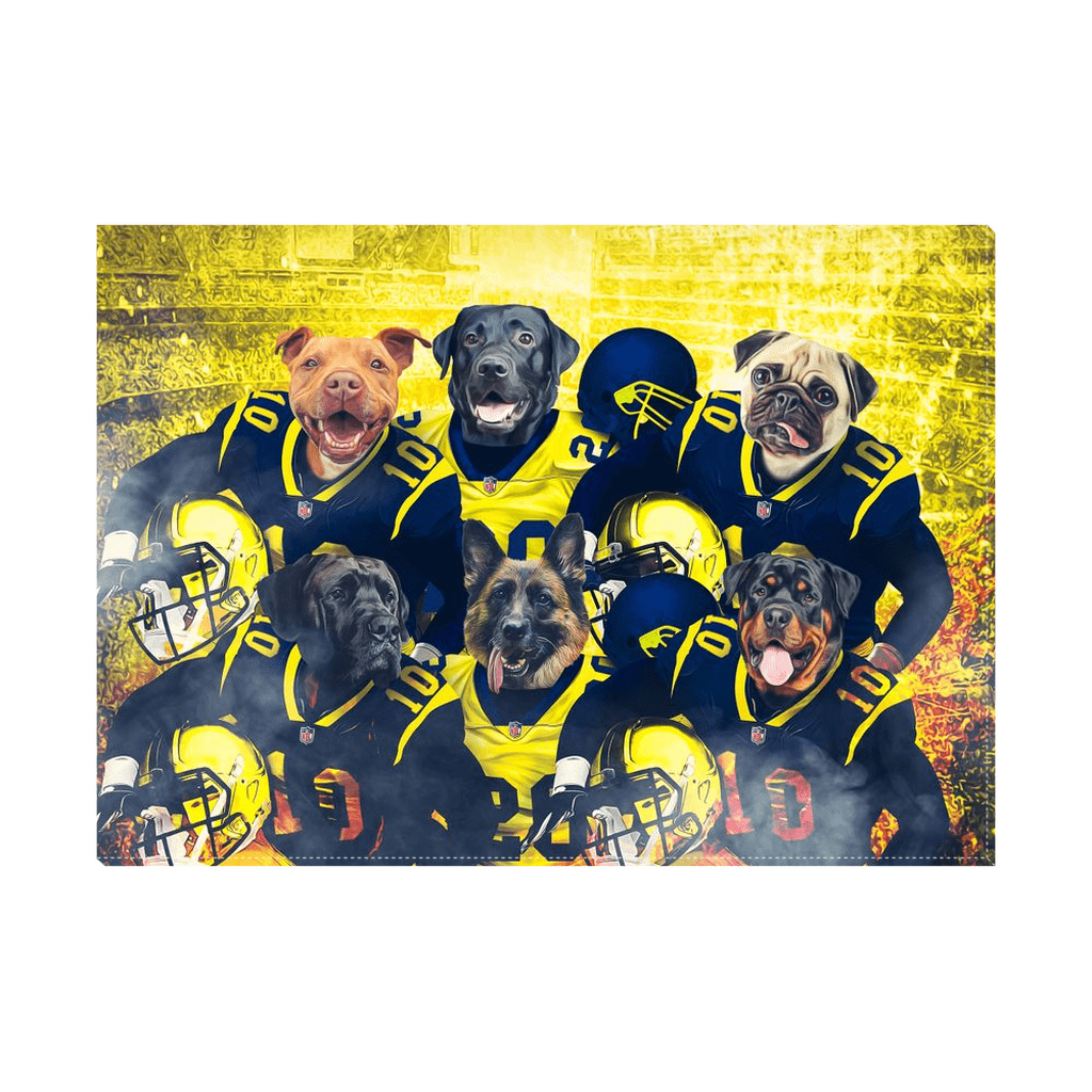 &#39;Michigan Doggos&#39; Personalized 6 Pet Standing Canvas