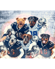 'Dallas Doggos' Personalized 5 Pet Standing Canvas