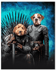 'Game of Bones' Personalized 2 Pet Mini Portrait