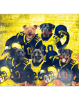 Póster Personalizado para 5 mascotas 'Michigan Doggos'