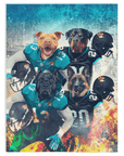'Jacksonville Doggos' Personalized 4 Pet Blanket