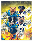 'San Diego Doggos' Personalized 4 Pet Poster
