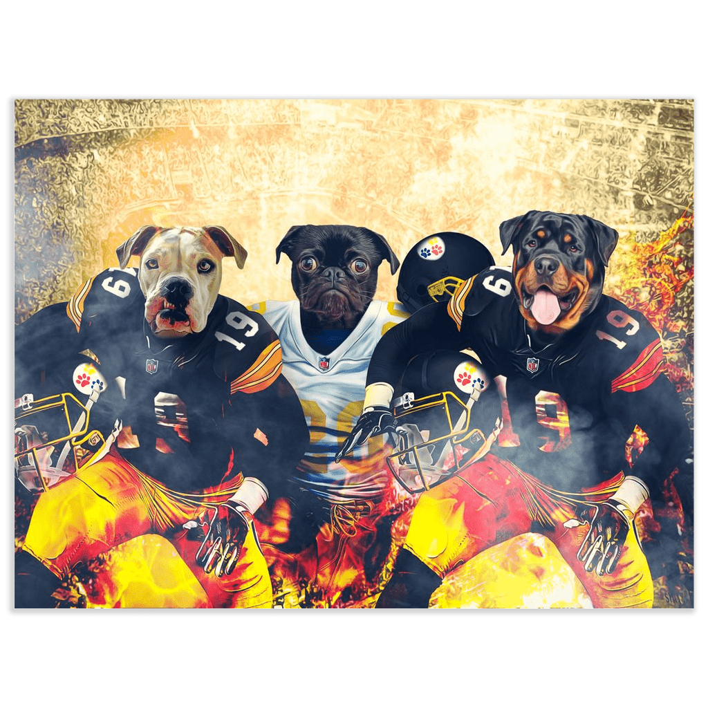 &#39;Pittsburgh Doggos&#39; Personalized 3 Pet Poster
