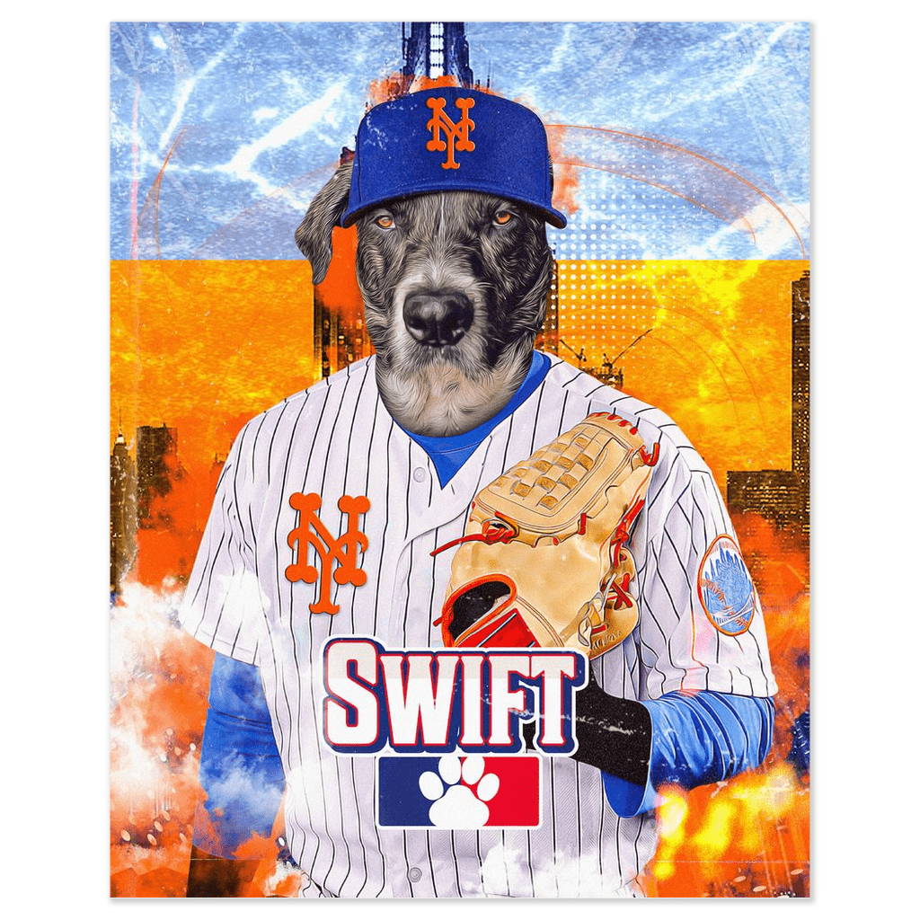 &#39;New York Mets Doggos&#39; Personalized Pet Poster