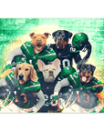 'New York Jet-Doggos' Personalized 5 Pet Poster