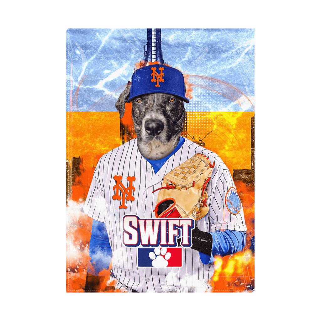 &#39;New York Mets Doggos&#39; Personalized Pet Standing Canvas