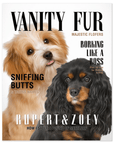 'Vanity Fur' Personalized 2 Pet Mini Portrait