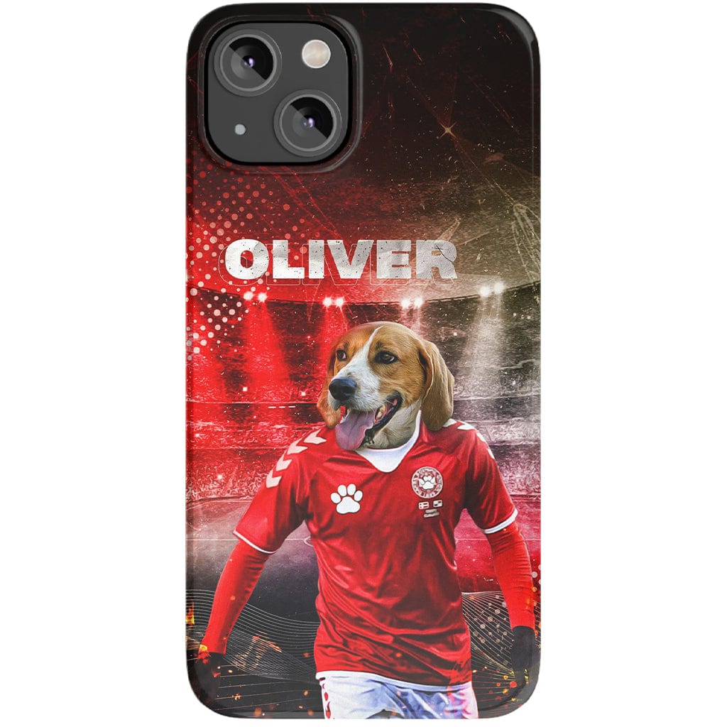 &#39;Denmark Doggos Soccer&#39; Personalized Phone Case