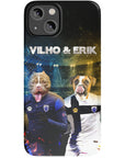 Funda personalizada para teléfono con 2 mascotas 'Finland Doggos'