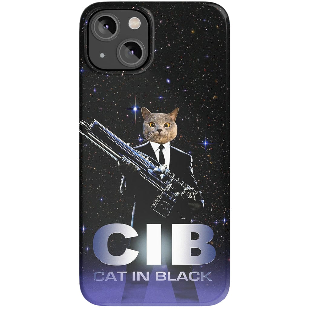 &#39;Cat in Black&#39; Personalized Phone Case