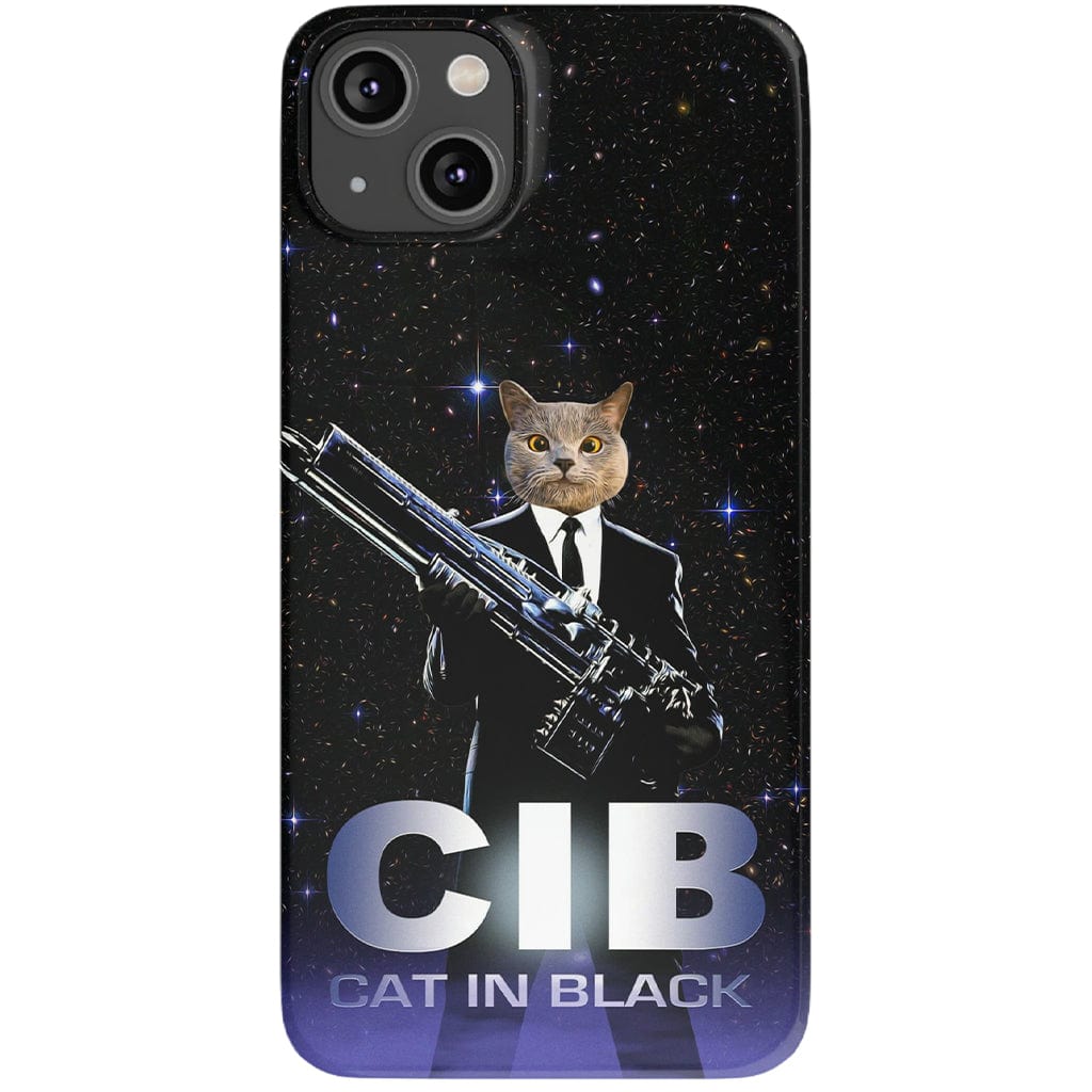 &#39;Cat in Black&#39; Personalized Phone Case