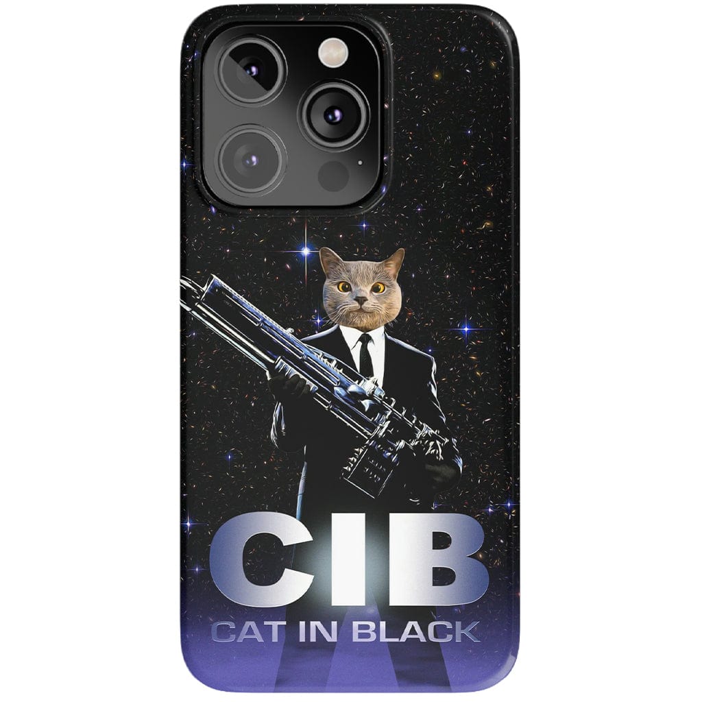 &#39;Cat in Black&#39; Personalized Phone Case