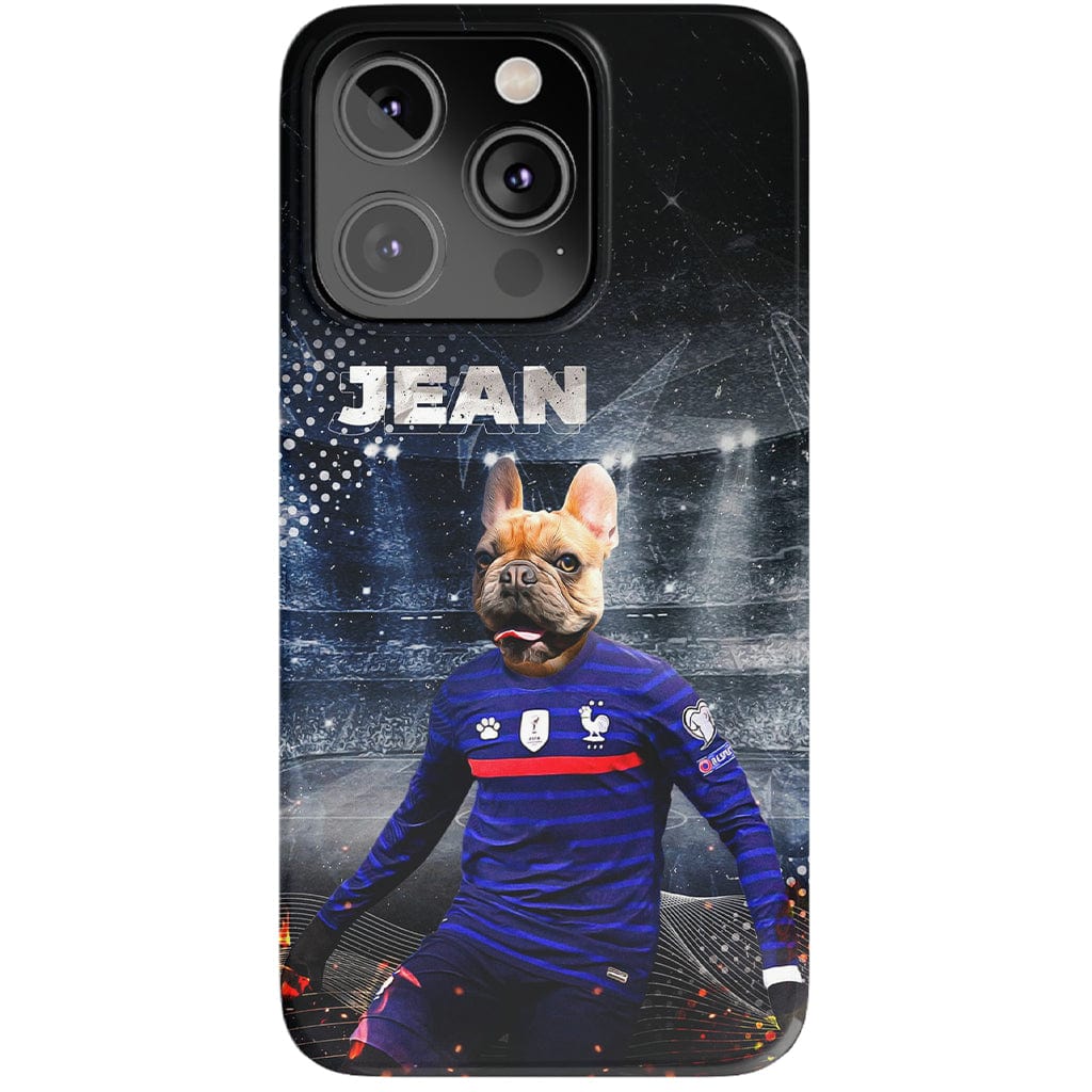 Funda para teléfono personalizada &#39;France Doggos Soccer&#39;