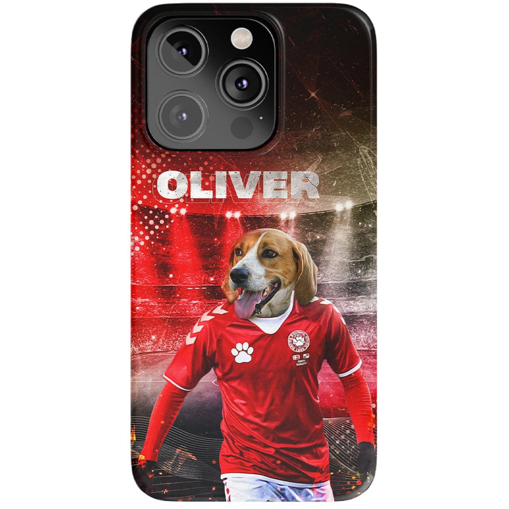 &#39;Denmark Doggos Soccer&#39; Personalized Phone Case