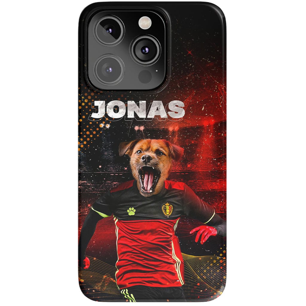 &#39;Belgium Doggos Soccer&#39; Personalized Phone Case