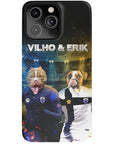 Funda personalizada para teléfono con 2 mascotas 'Finland Doggos'