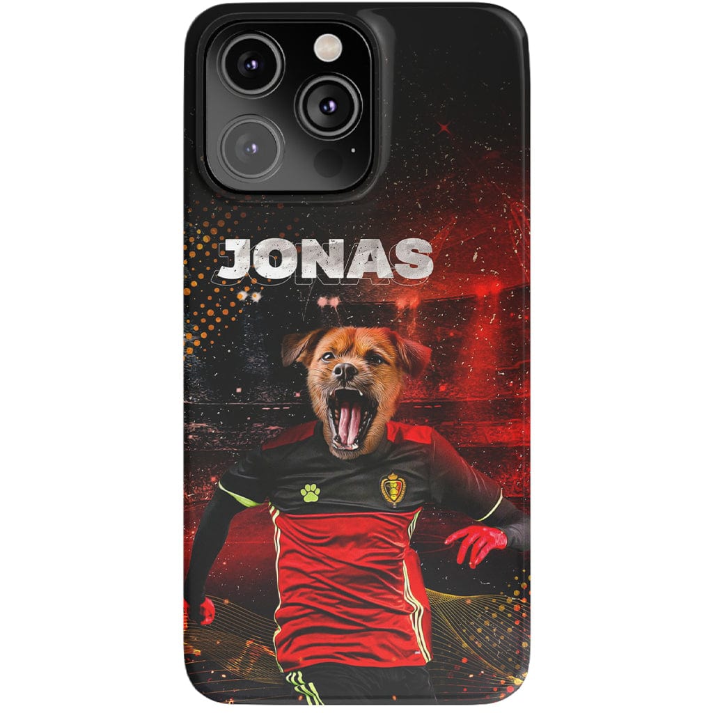 &#39;Belgium Doggos Soccer&#39; Personalized Phone Case