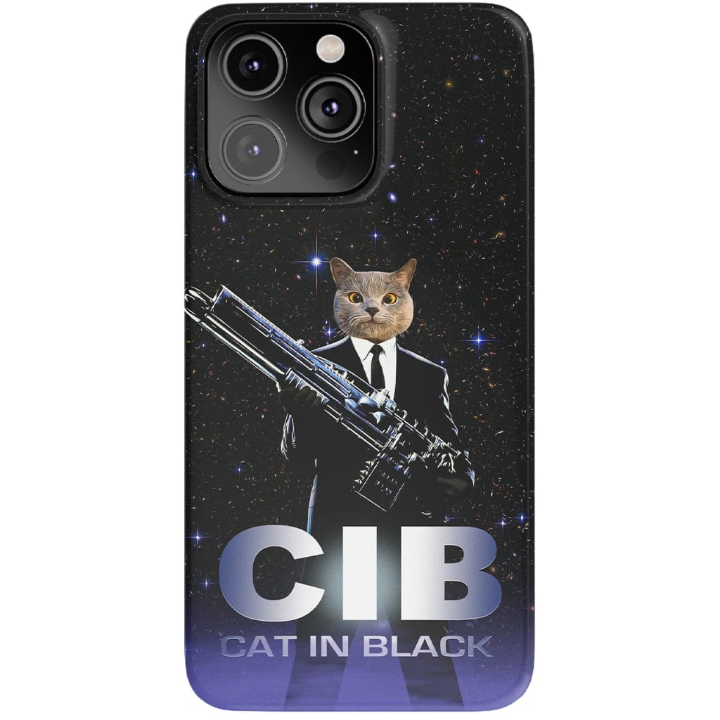 &#39;Cat in Black&#39; Personalized Phone Case